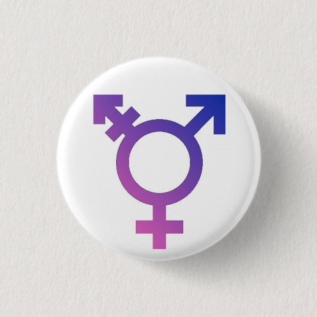 Badge Rond 2,50 Cm Bouton Trans* Pride (Devant)