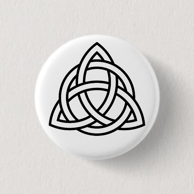 Badge Rond 2,50 Cm Bouton Triquetra celtique (Trinité) (Devant)