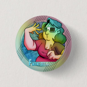Badge Rond 2,50 Cm Bouton TROIS DEE !