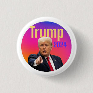 Badge Rond 2,50 Cm Bouton Trump 2024