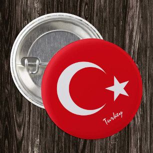 Badge Rond 2,50 Cm Bouton Turquie, mode Drapeau turc patriotique