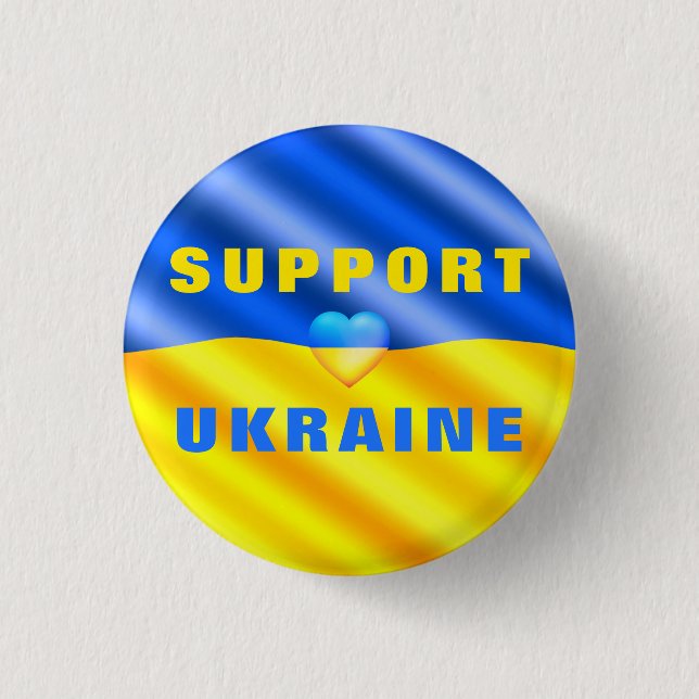 Badge Rond 2,50 Cm Bouton Ukraine Liberté drapeau ukrainien (Devant)