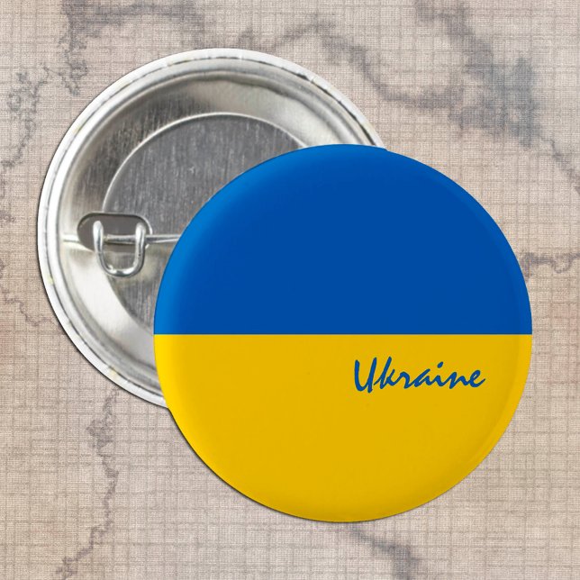 Badge Rond 2,50 Cm Bouton Ukraine, mode drapeau ukrainien patriotique (Créateur téléchargé)