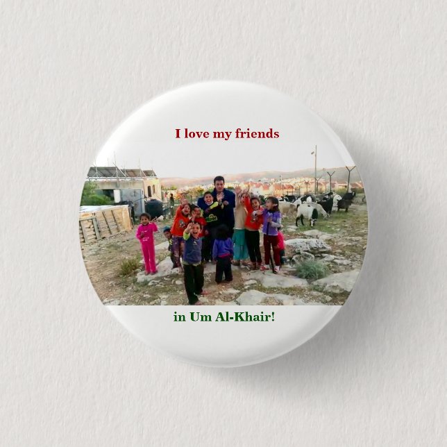 Badge Rond 2,50 Cm Bouton Um al-Khair petit (Devant)