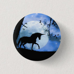 Badge Rond 2,50 Cm Bouton Unicorn