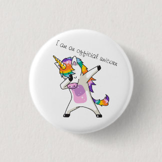 Badge Rond 2,50 Cm Bouton Unicorn