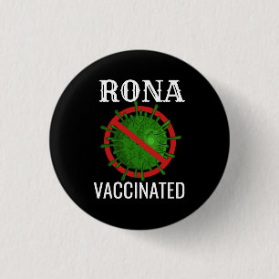 Badge Rond 2,50 Cm Bouton vacciné CoVid-19