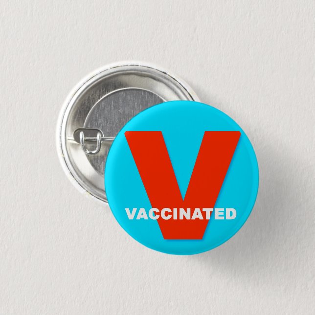 Badge Rond 2,50 Cm Bouton Vaxxte Vaccination Vacciné (Devant & derrière)