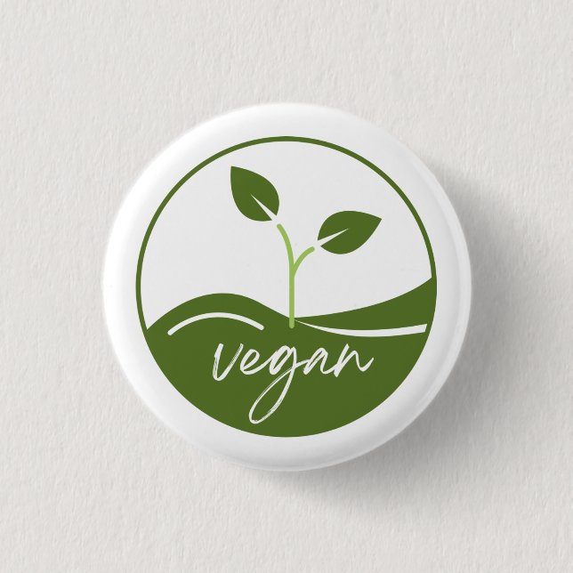 Badge Rond 2,50 Cm Bouton Vegan (Devant)