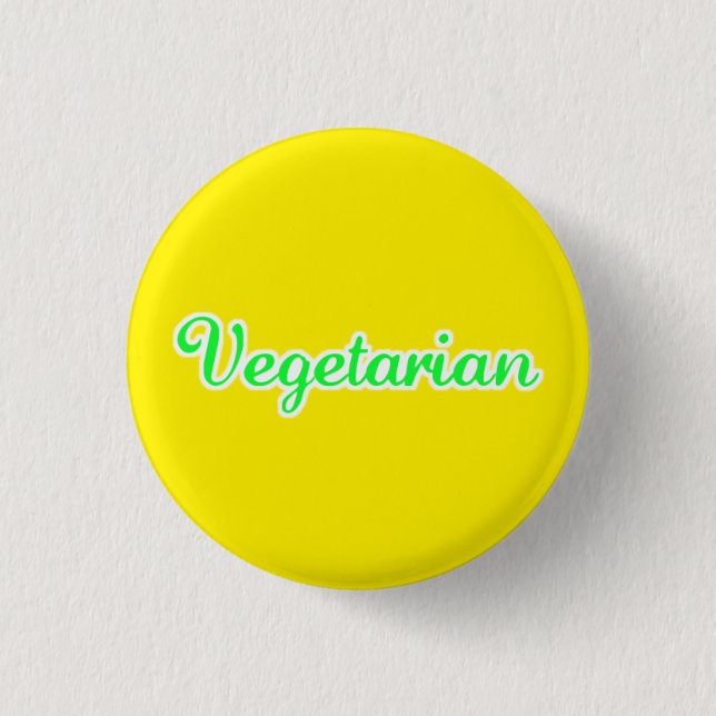 Badge Rond 2,50 Cm Bouton végétarien (Devant)