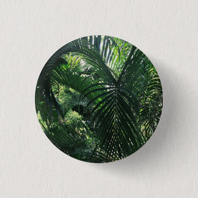 Badge Rond 2,50 Cm Bouton vert de palmier (Devant)