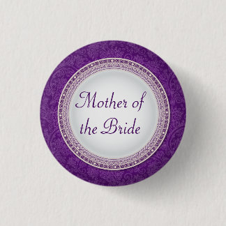 Badge Rond 2,50 Cm Bouton violet baroque de rôle de mariage de plaque