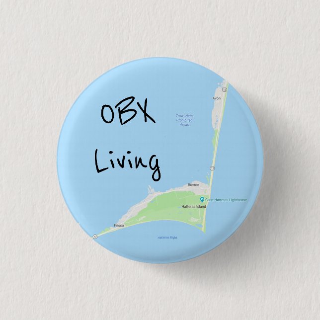 Badge Rond 2,50 Cm Bouton vivant de carte d'OBX (Devant)