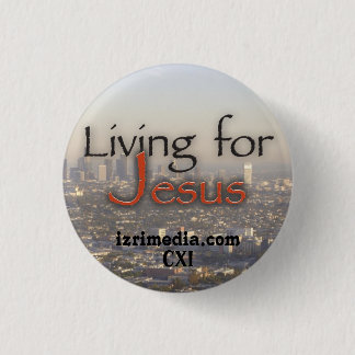 Badge Rond 2,50 Cm Bouton Vivre pour Jésus Pinback
