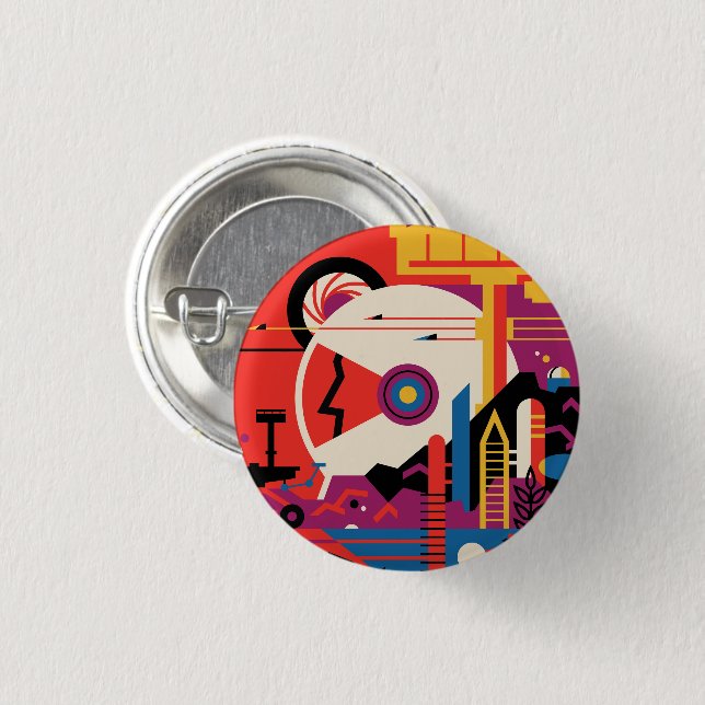 Badge Rond 2,50 Cm Bouton Voyage vers Mars (Devant & derrière)