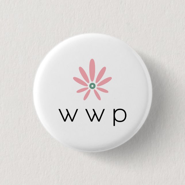 Badge Rond 2,50 Cm Bouton WWP (Devant)