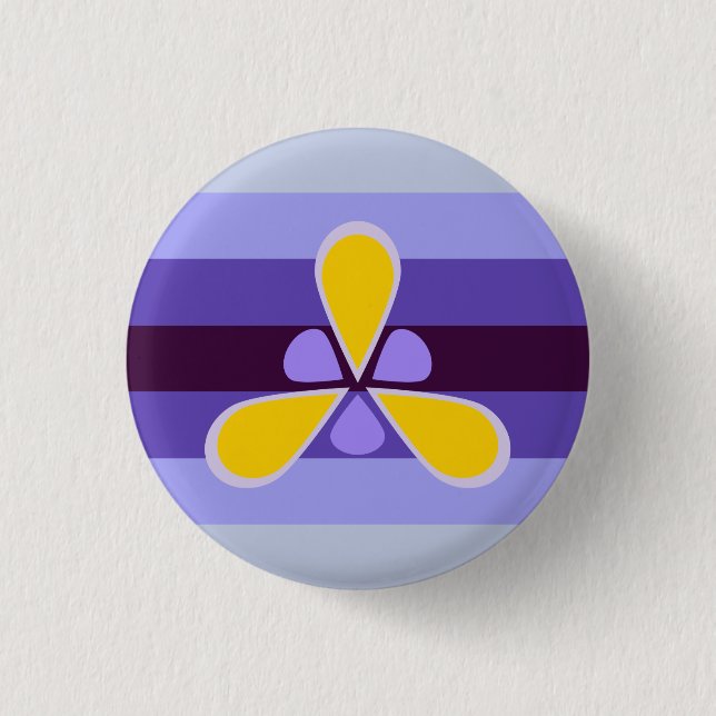 Badge Rond 2,50 Cm Bouton Xenogender Iris (Devant)