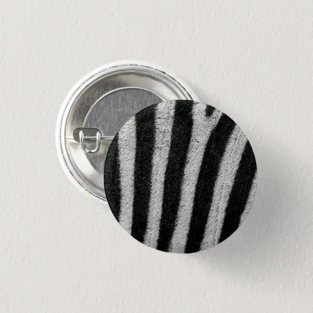 Badge Rond 2,50 Cm Bouton Zebra Stripes (Devant & derrière)