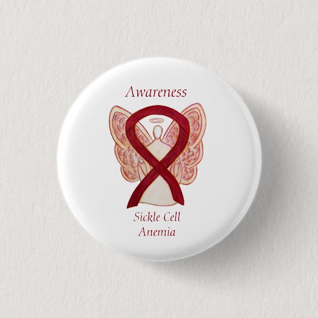 Badge Rond 2,50 Cm Boutons d'angle de ruban pour la sensibilisation à (Devant)