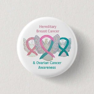 Badge Rond 2,50 Cm Boutons d'angle héréditaires pour le cancer du sei