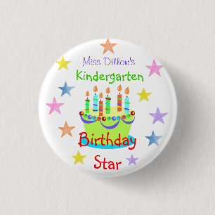 Badge Rond 2,50 Cm Boutons d'anniversaire pour enseignants