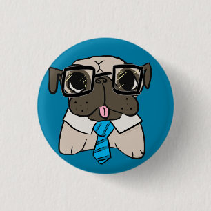 Badge Rond 2,50 Cm Boutons de carlin de bureau