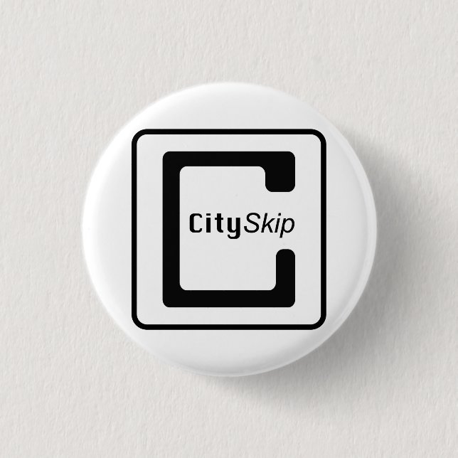 Badge Rond 2,50 Cm Boutons de CitySkip (Devant)