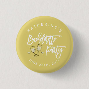Badge Rond 2,50 Cm Boutons de fête de demoiselle d'honneur jaune Citr