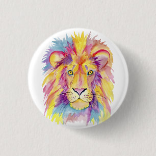 Badge Rond 2,50 Cm Boutons de lion colorés