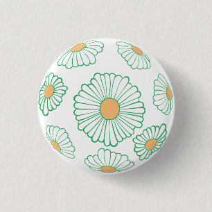 Badge Rond 2,50 Cm Boutons de marguerite