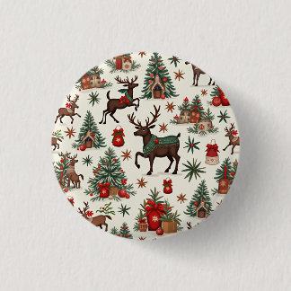 Badge Rond 2,50 Cm Boutons de Noël