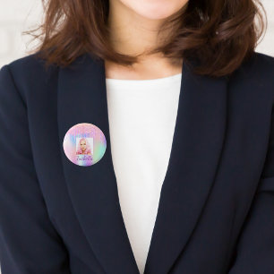 Badge Rond 2,50 Cm Boutons de parties scintillant rose violet bouton 