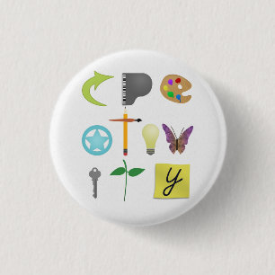 Badge Rond 2,50 Cm Boutons de Pin-De retour de créativité