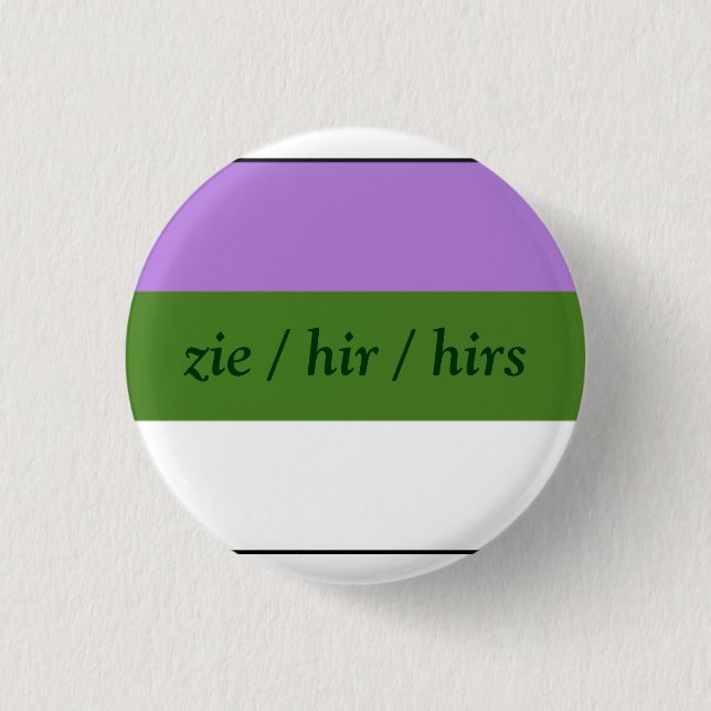Badge Rond 2,50 Cm Boutons de pronom de YER de sélection (Devant)