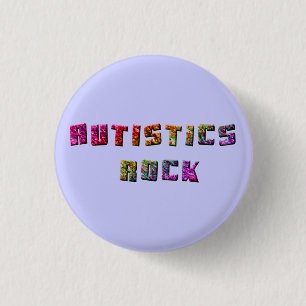 Badge Rond 2,50 Cm Boutons de roche d'Autistics