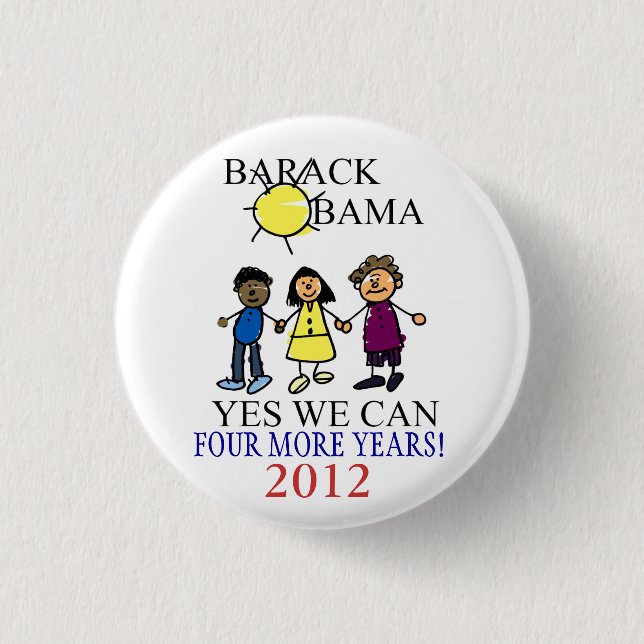 Badge Rond 2,50 Cm Boutons d'élection de Barack Obama de soutien (Devant)