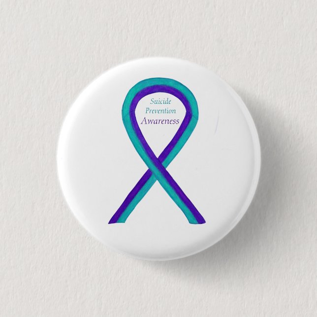 Badge Rond 2,50 Cm Boutons d'épingle à ruban de sensibilisation à la  (Devant)