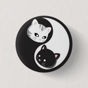 Badge Rond 2,50 Cm Boutons et Ninji de YinYang