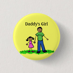 Badge Rond 2,50 Cm Boutons fille de papa Pins Pendentif de famille pe