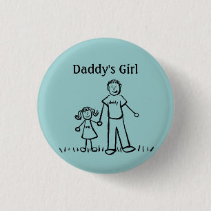 Badge Rond 2,50 Cm Boutons fille de papa Pins Pendentif de famille pe
