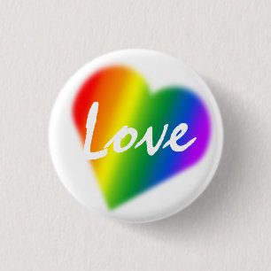 Badge Rond 2,50 Cm Boutons gay pride - Boutons d'amour arc-en-ciel du