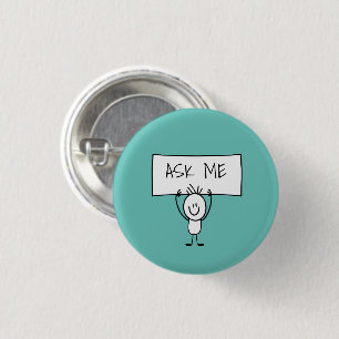 Badge Rond 2,50 Cm Boutons Me Demander pour un salon décontracté