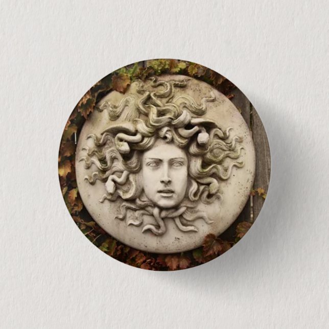 Badge Rond 2,50 Cm boutons medusa (Devant)