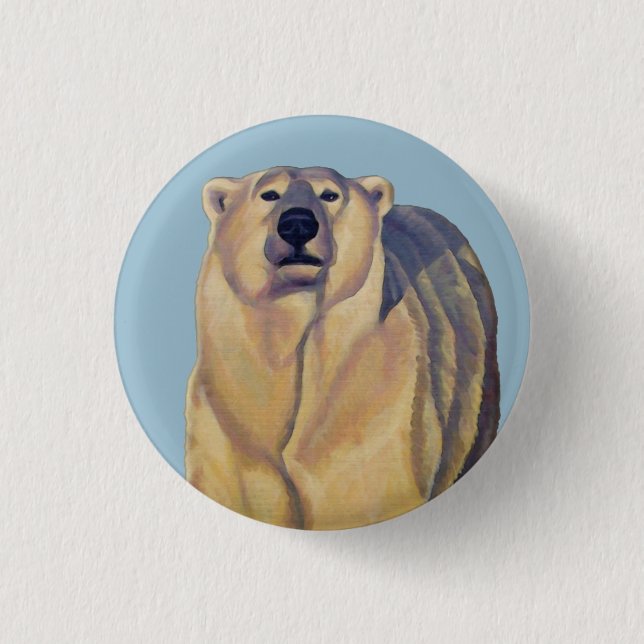 Badge Rond 2,50 Cm Boutons Ours Polaire Bouton Art de la faune (Devant)