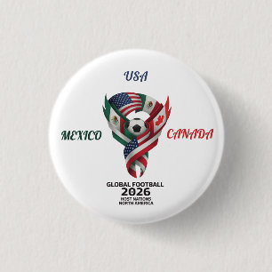 Badge Rond 2,50 Cm Boutons pour fans de football à trois nations Me
