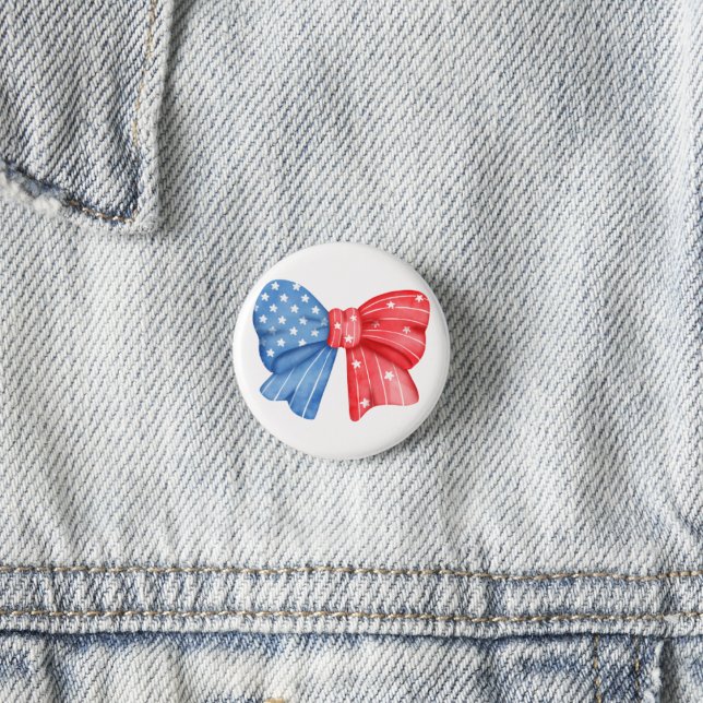 Badge Rond 2,50 Cm Bow patriotique (Créateur téléchargé)