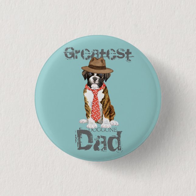 Badge Rond 2,50 Cm Boxer papa (Devant)