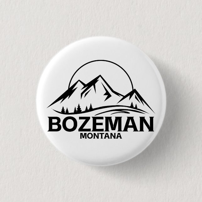 Badge Rond 2,50 Cm Bozeman, Montana (Devant)