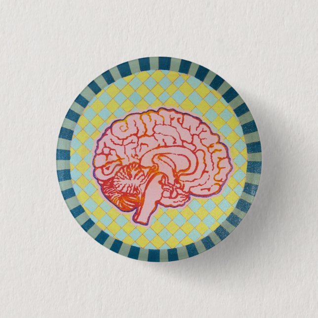 Badge Rond 2,50 Cm brainiac (Devant)