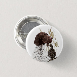 Badge Rond 2,50 Cm Braques allemands à poil court (GSP)